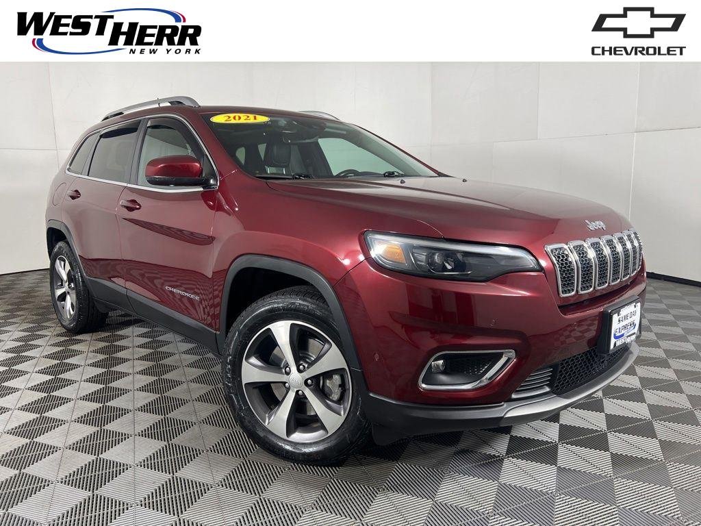 Used 2021 Velvet Red Pearlcoat Jeep Limited image 1