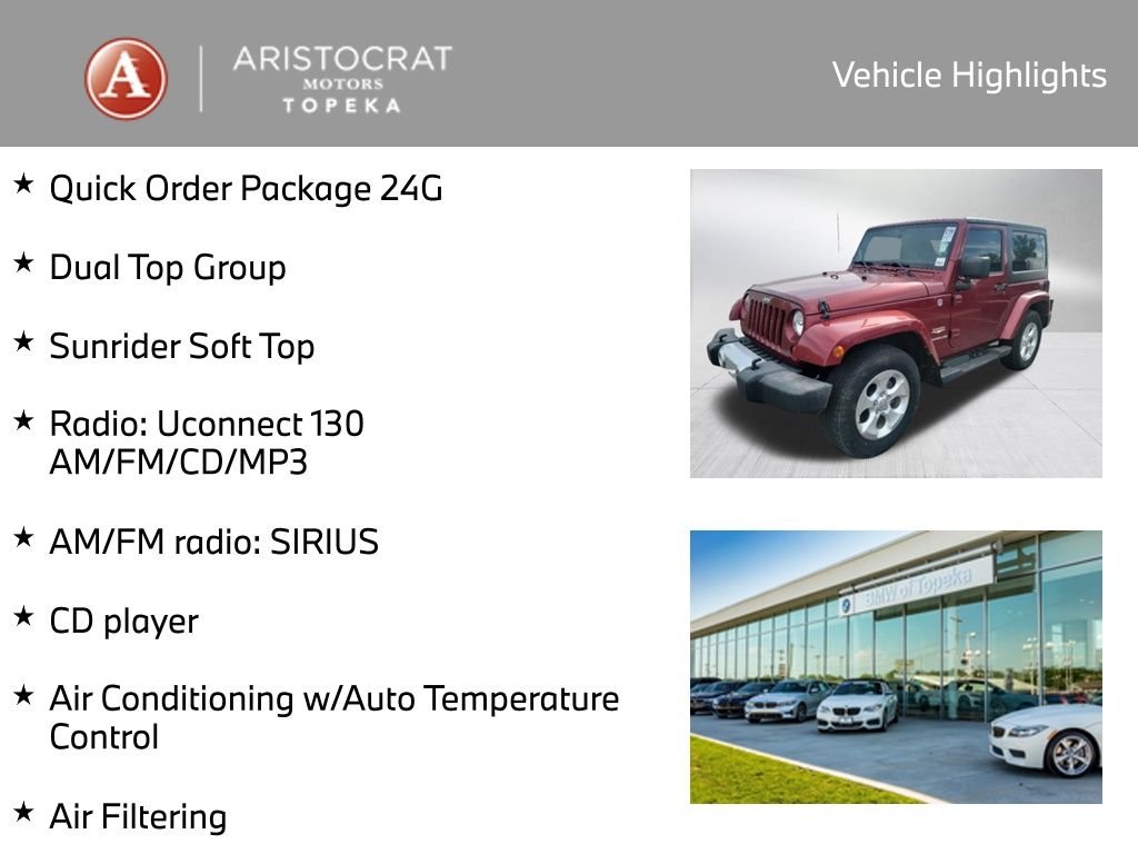 Used 2013 Jeep Wrangler Sahara with VIN 1C4AJWBG1DL537236 for sale in Kansas City