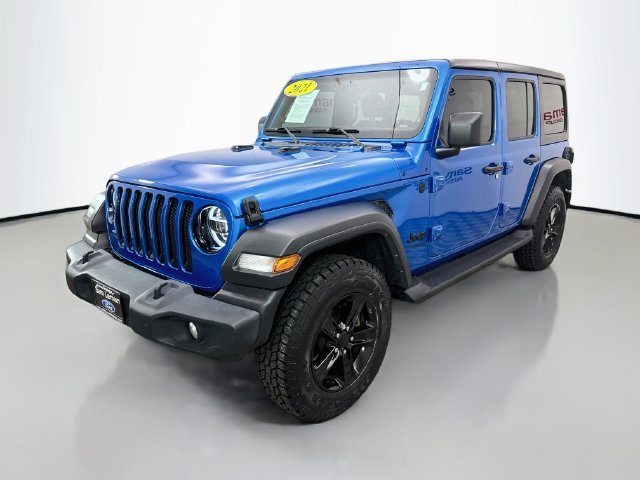 Used 2021 Blue Jeep Unlimited Sport Altitude image 3