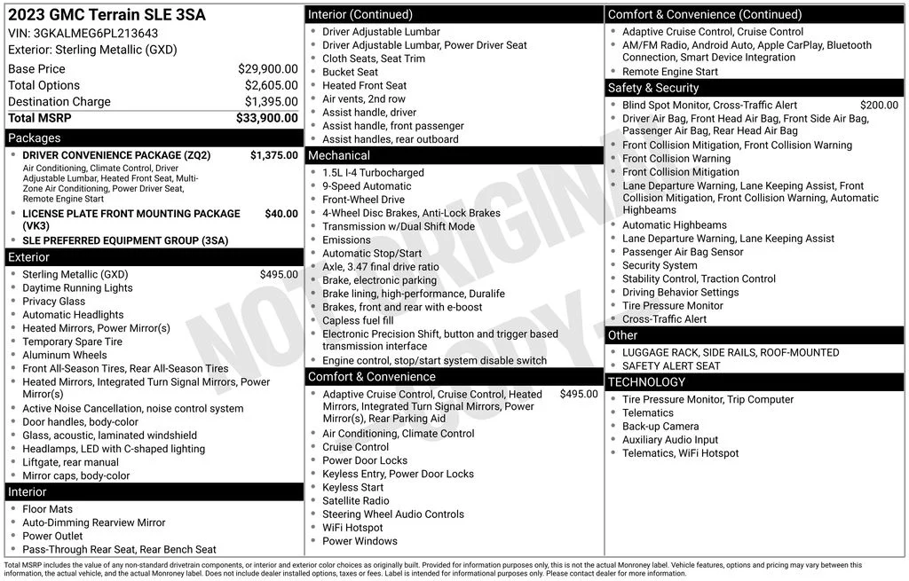 Used 2023 Silver GMC SLE image 6
