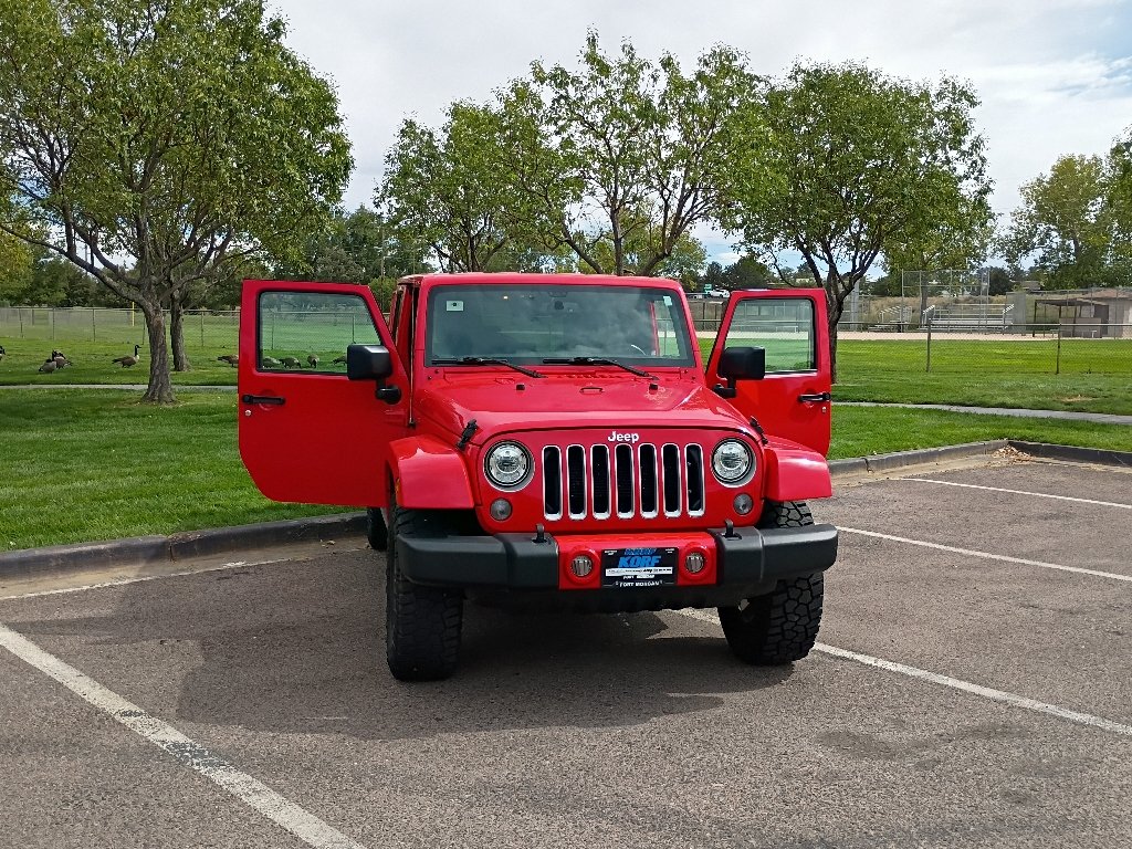Used 2017 Firecracker Red Clearcoat Jeep Sahara image 40