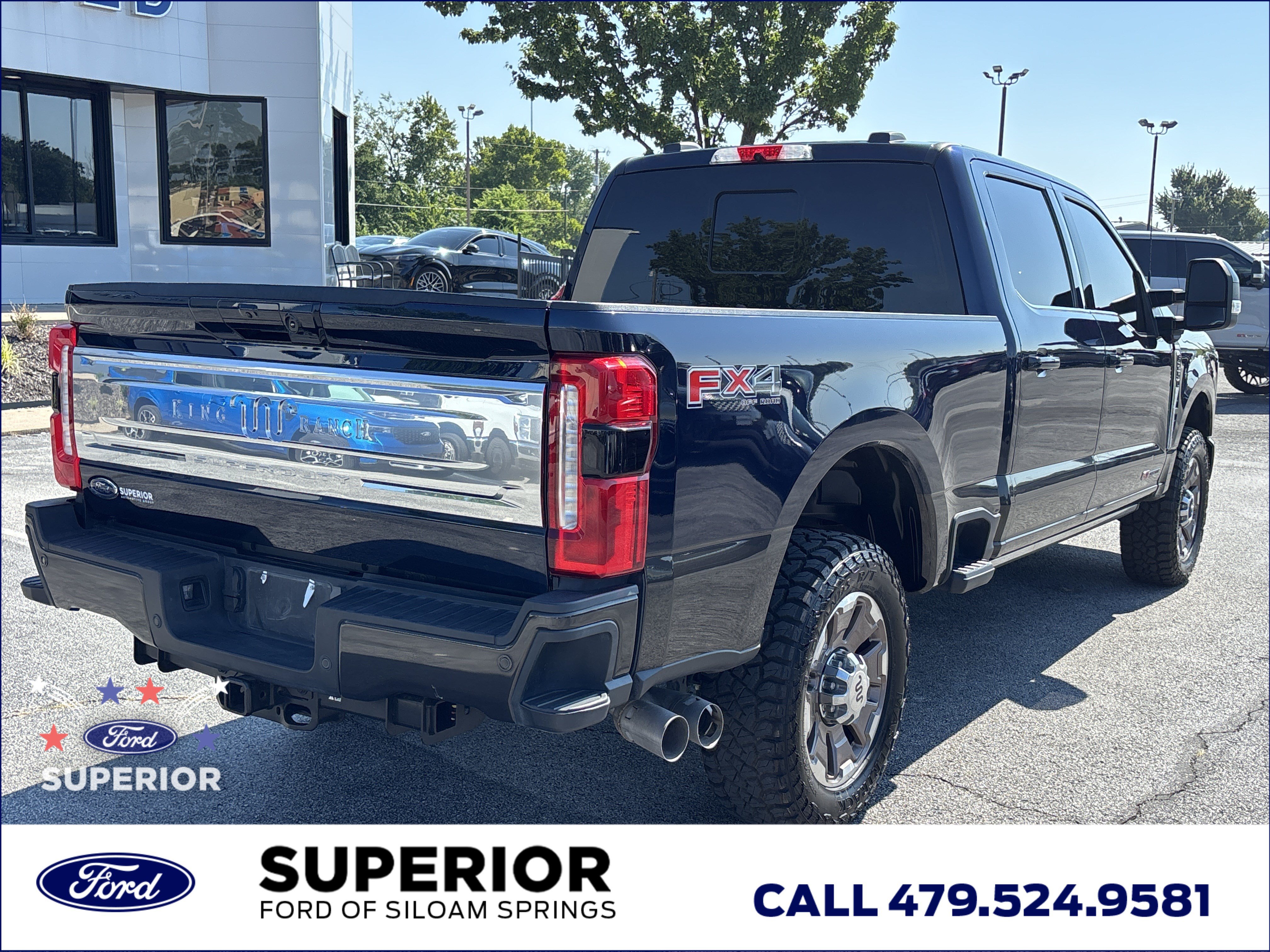 Used 2024 Antimatter Blue Metallic Ford King Ranch CrewCab 4WD image 3