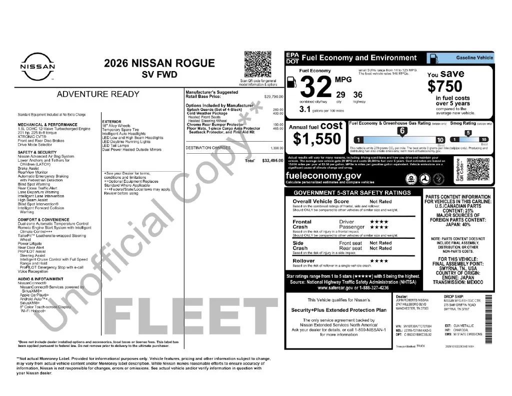 Certified Used 2026 Gun Metallic Nissan SV image 44