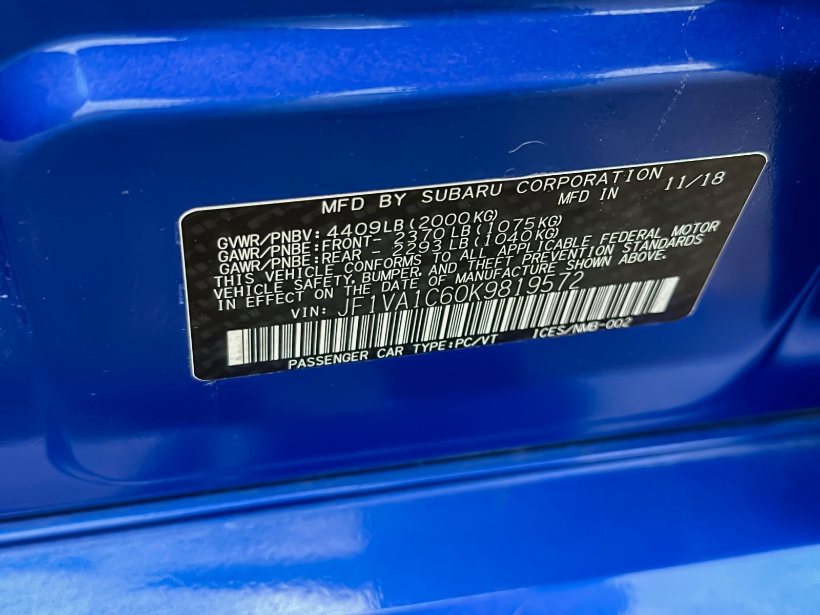 Used 2019 Blue Subaru Premium image 27