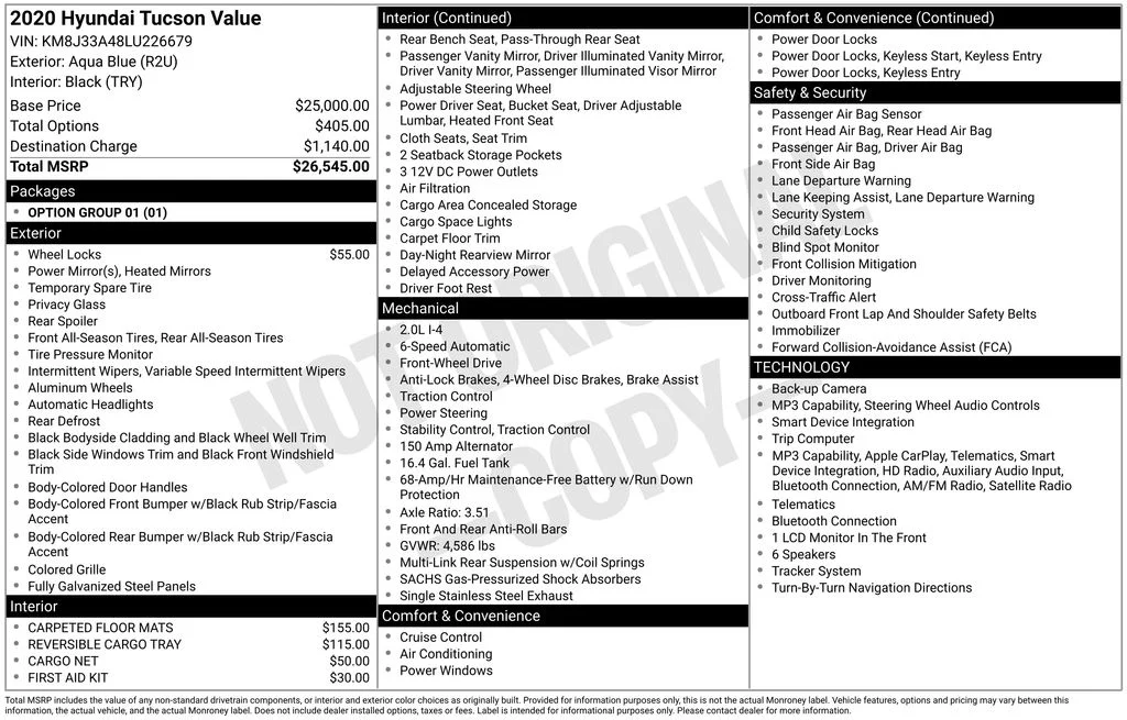 Used 2020 Blue Hyundai Value image 6