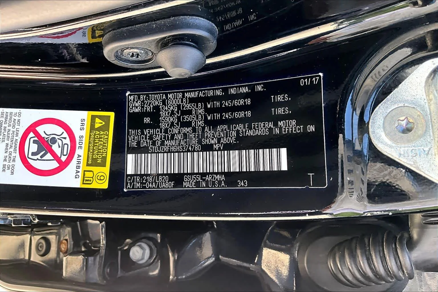 Used 2017 Midnight Black Metallic Toyota XLE image 34