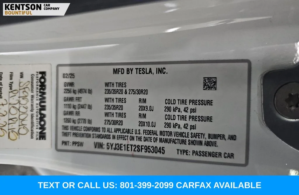 Used 2025 White Tesla Performance image 11