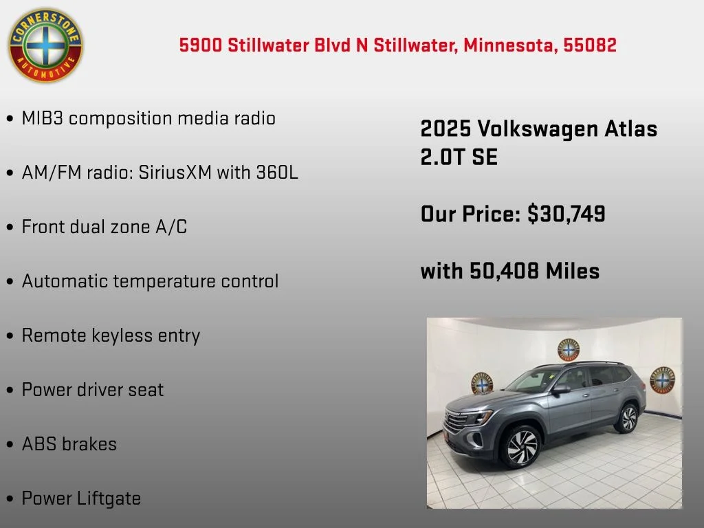 Used 2025 White Volkswagen 2.0T SE w/Technology image 10