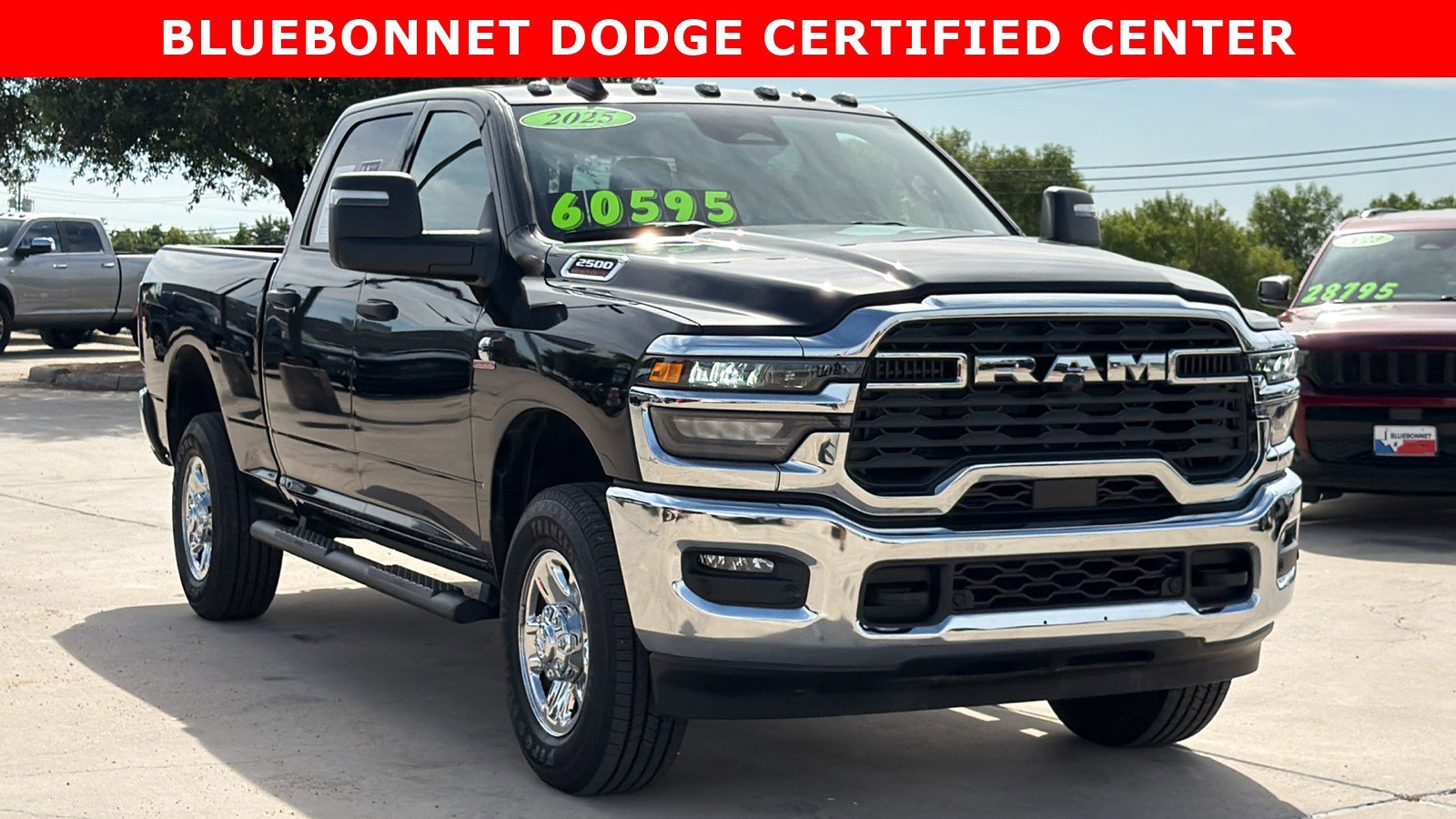 Used 2025 Diamond Black Crystal Pearlcoat Ram Tradesman image 3