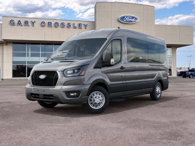 New 2027 Carbonized Gray Metallic Ford Passenger Van XLT image 2