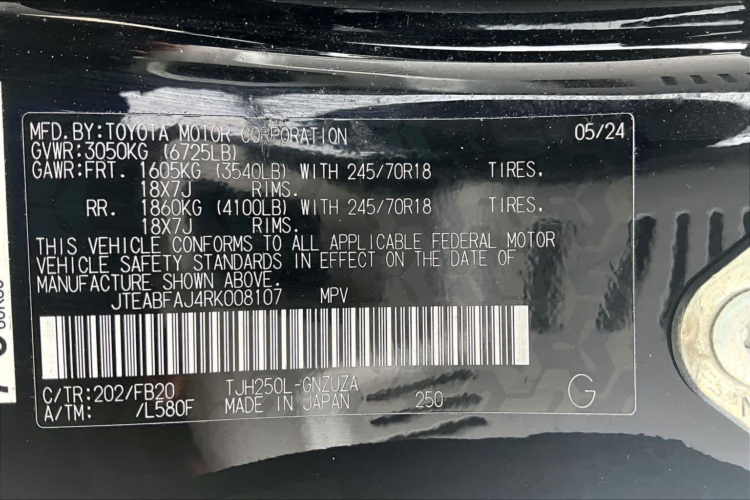 Used 2024 Black Toyota  image 37