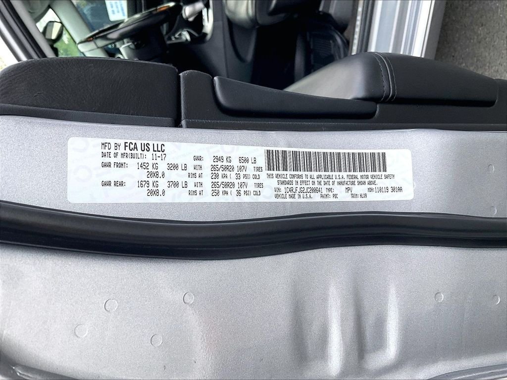Used 2018 Billet Silver Metallic Clearcoat Jeep Summit image 35