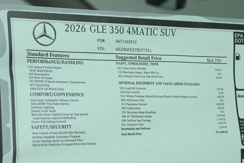 2026 Mercedes-Benz GLE GLE350 - Photo 31
