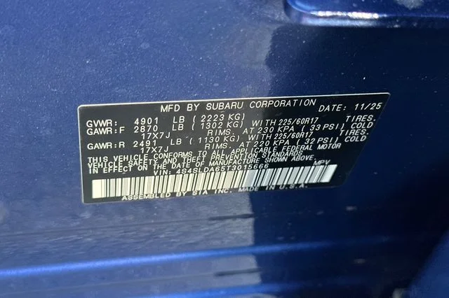 Certified Used 2026 Blue Subaru Base image 21