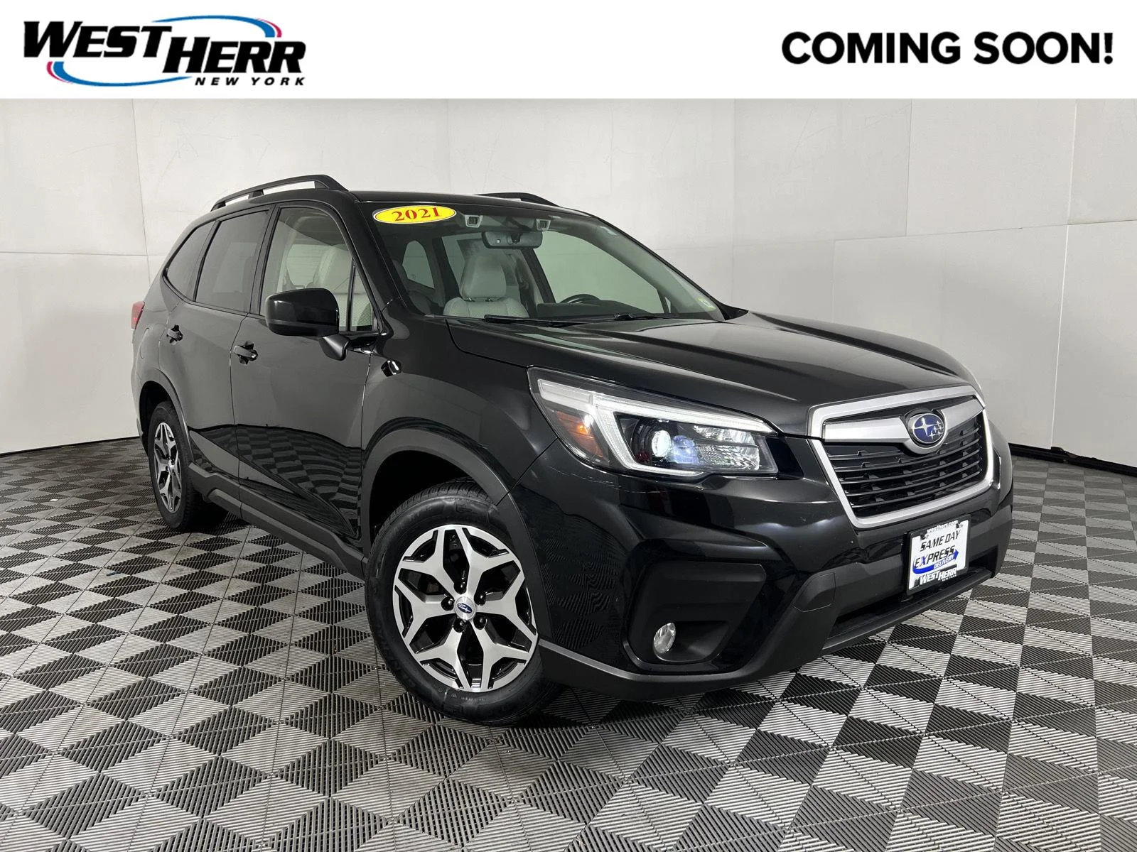 Used 2021 Crystal Black Silica Subaru Premium image 1
