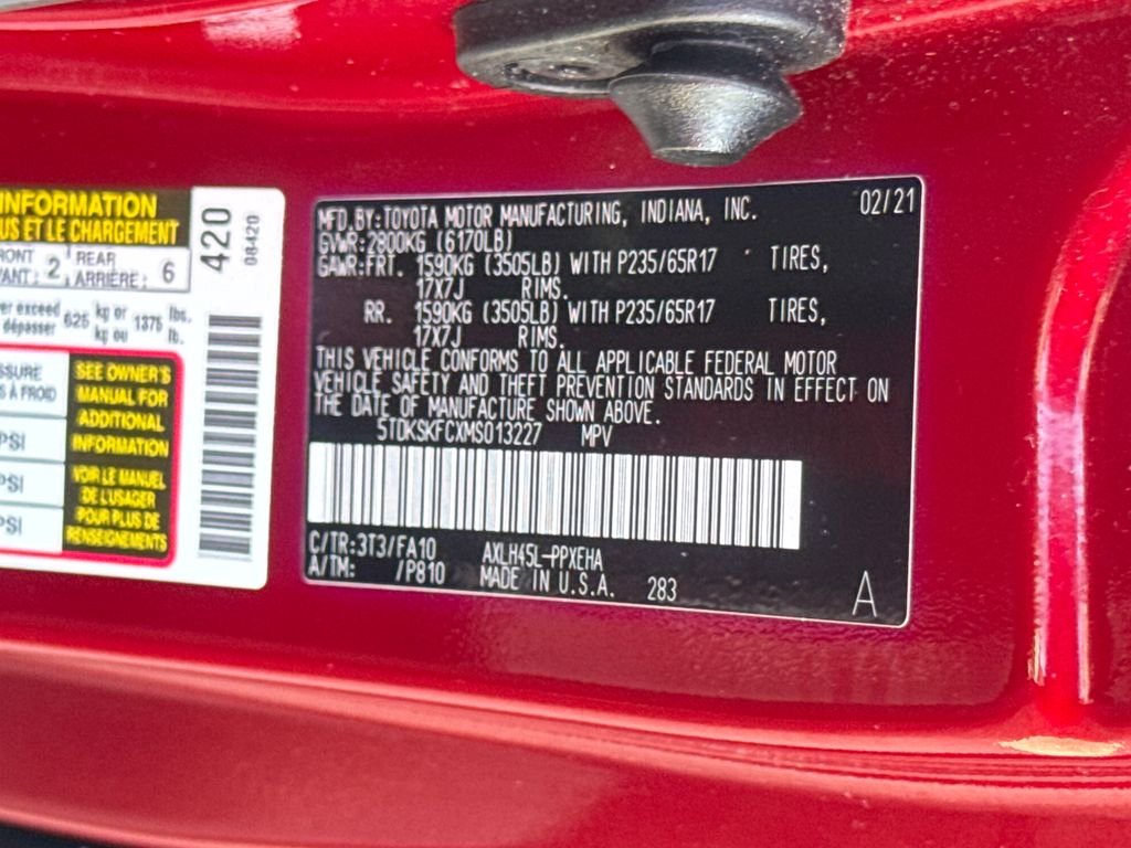 Used 2021 Red Toyota LE image 44