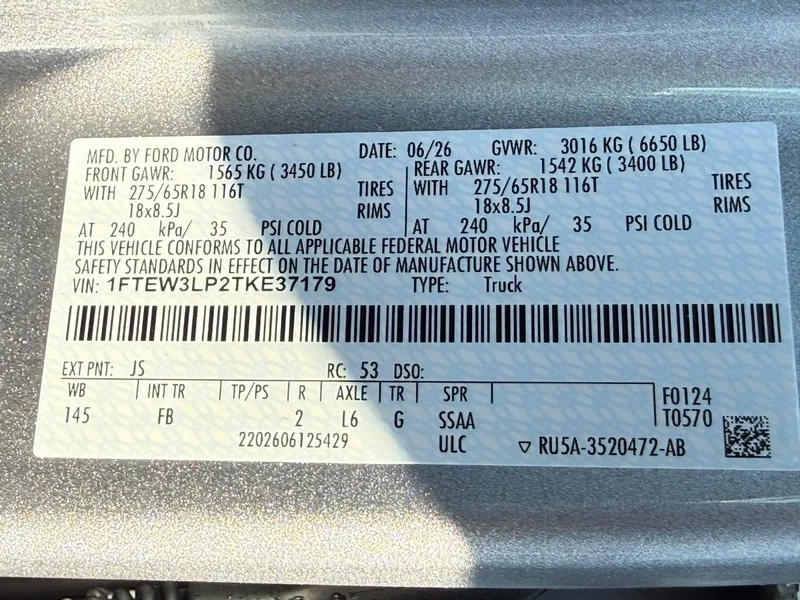 New 2026 Iconic Silver Metallic Ford XLT 4WD SuperCrew 5.5