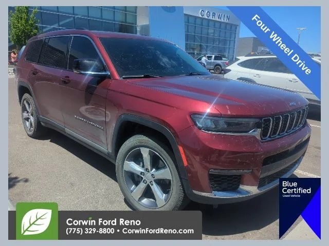 Used 2021 Velvet Red Pearlcoat Jeep Limited image 1