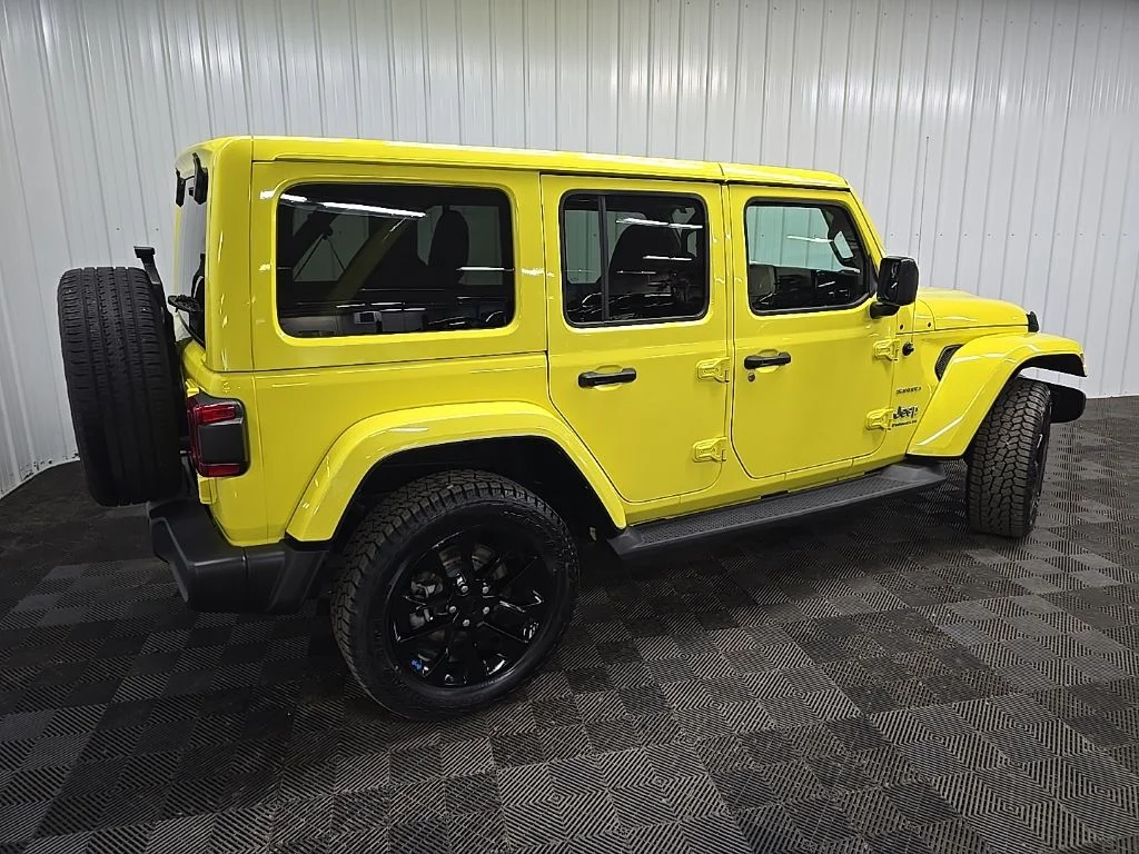 Used 2023 Yellow Jeep Sahara 4xe image 3