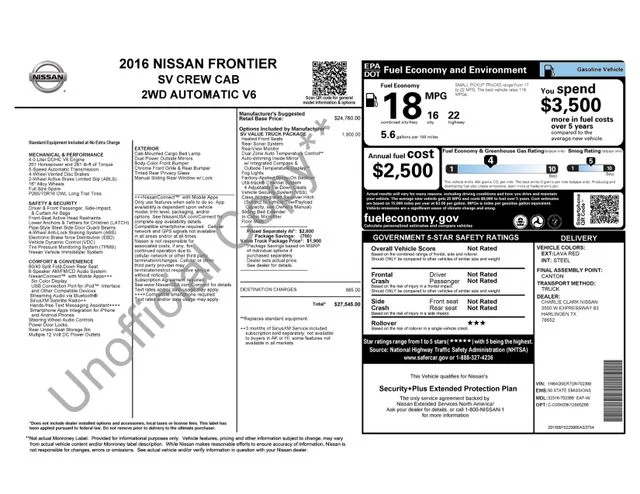 Used 2016 Red Nissan SV image 16