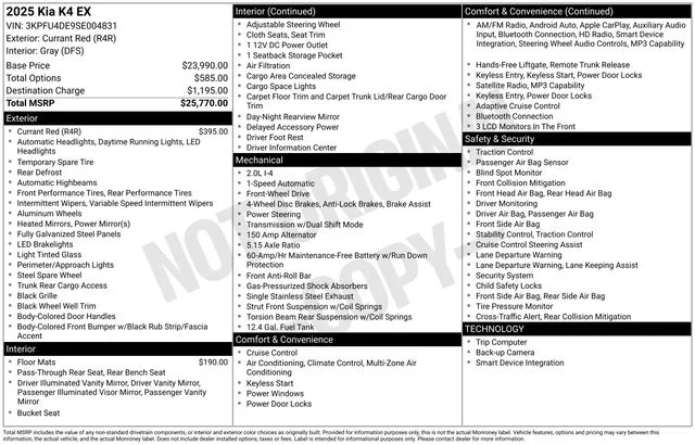 Used 2025 Red Kia EX image 36