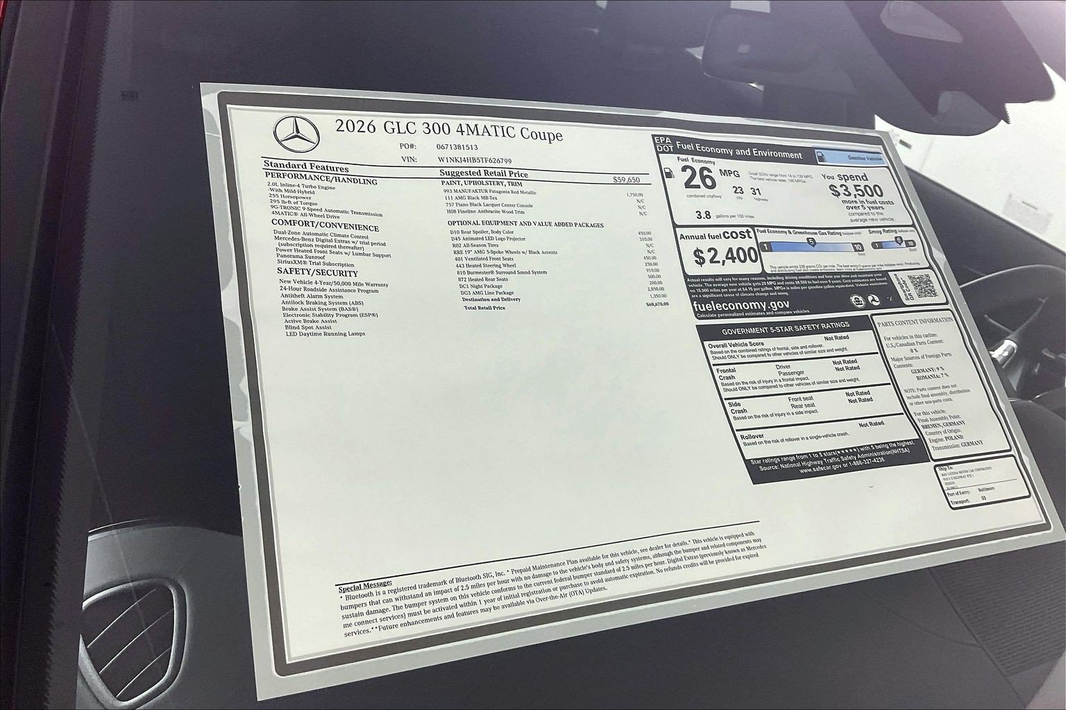 New 2026 MANUFAKTUR Patagonia Red Metallic Mercedes-Benz GLC 300 image 26