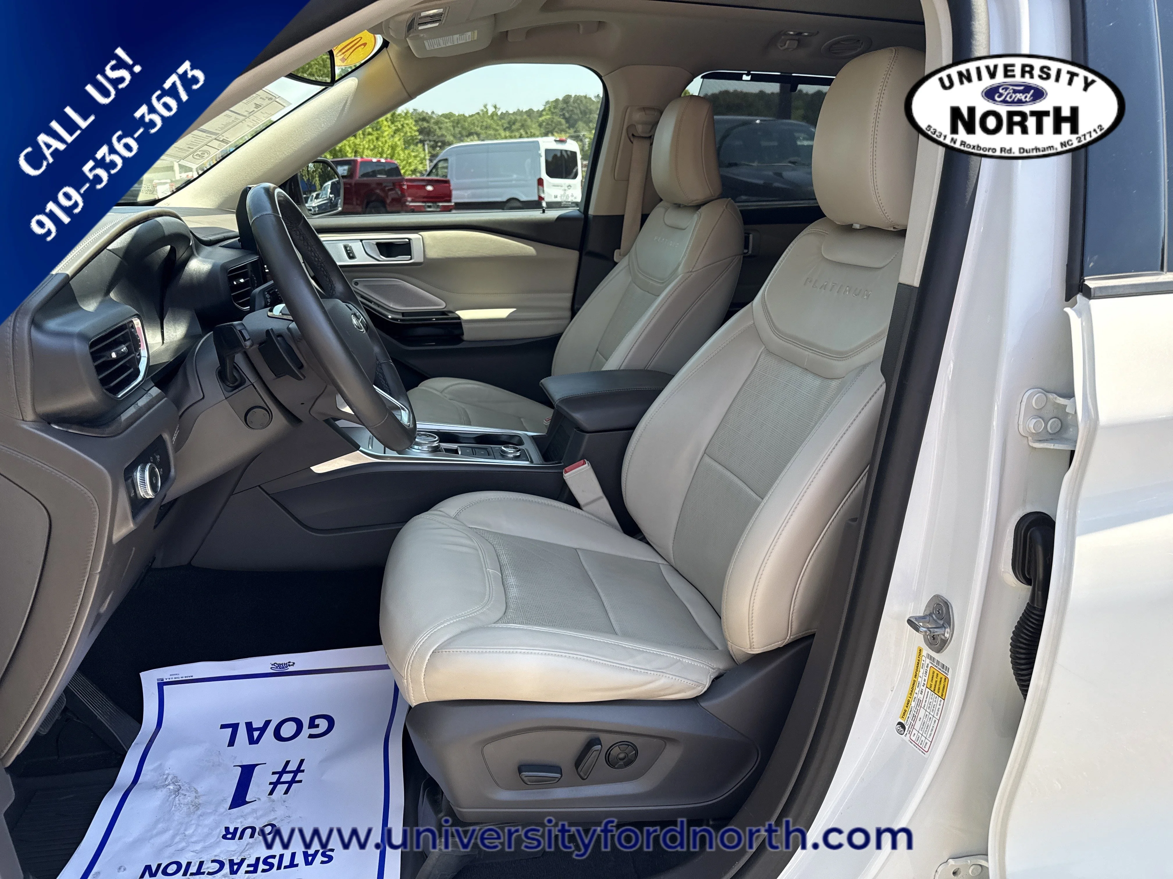 Used 2021 Star White Metallic Tri-Coat Ford Platinum image 16
