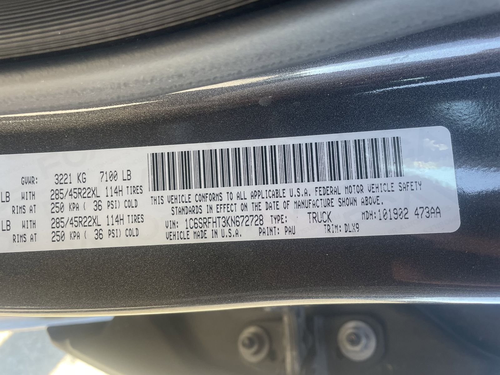 Used 2019 Gray Ram Limited image 6