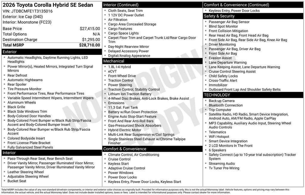 Used 2026 White Toyota SE image 7