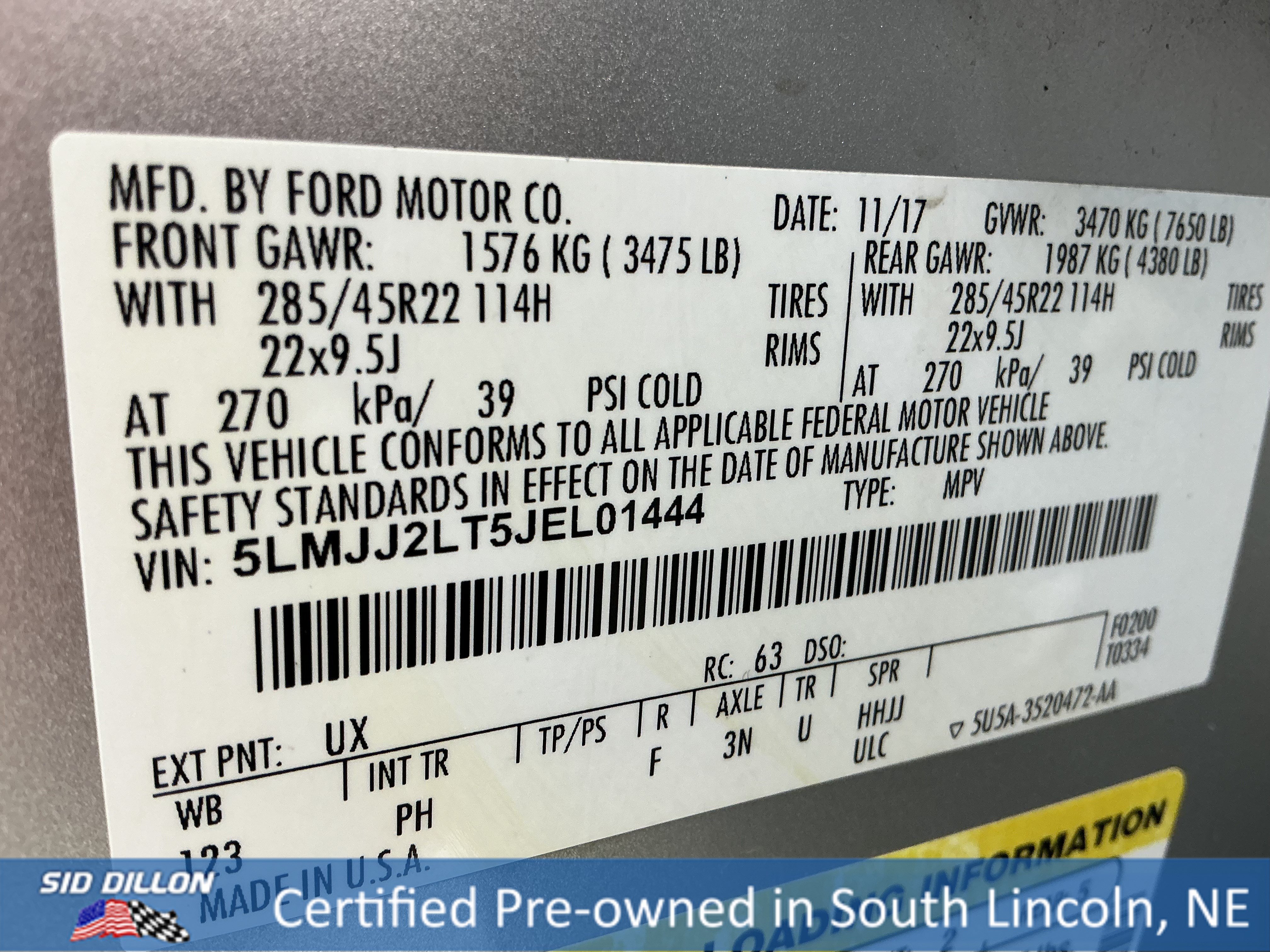 Certified Used 2018 Gray Lincoln Reserve image 14