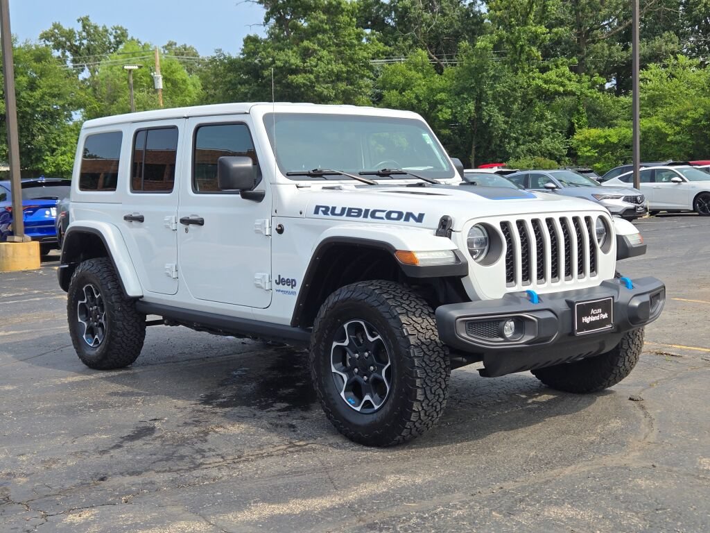 Used 2022 White Jeep Unlimited Rubicon 4xe image 5
