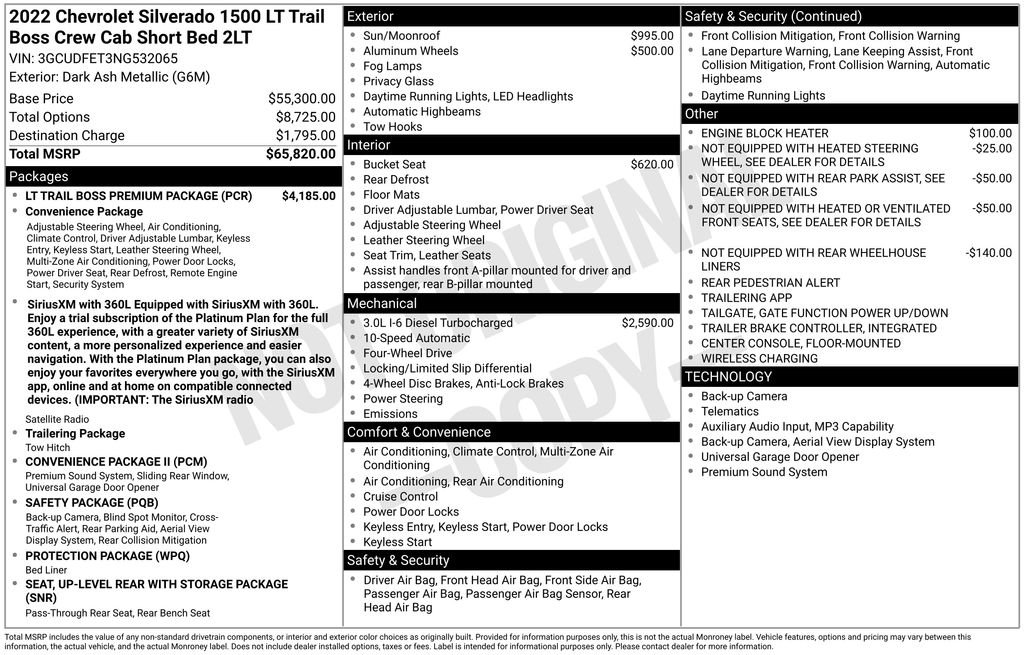 Used 2022 Gray Chevrolet LT Trail Boss image 22
