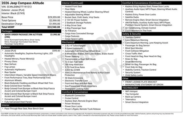 New 2026 Joose Exterior Paint Jeep Latitude Altitude image 33