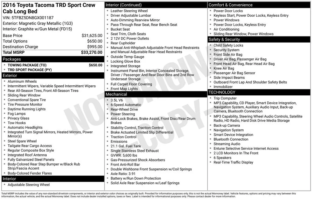 Used 2016 Gray Toyota TRD Sport image 25