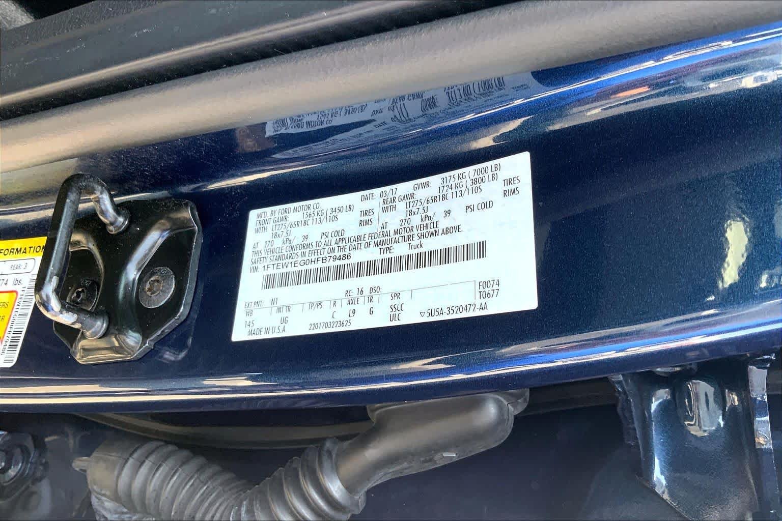 Used 2017 Blue Jeans Metallic Ford XLT image 35