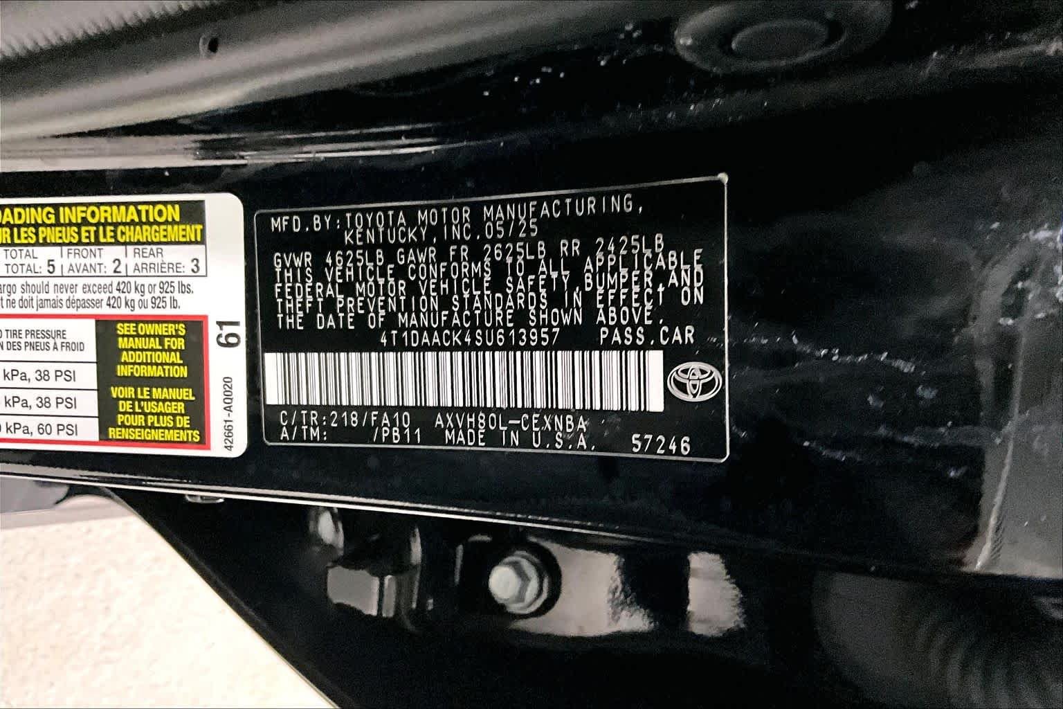 Used 2025 Midnight Black Metallic Toyota LE image 36
