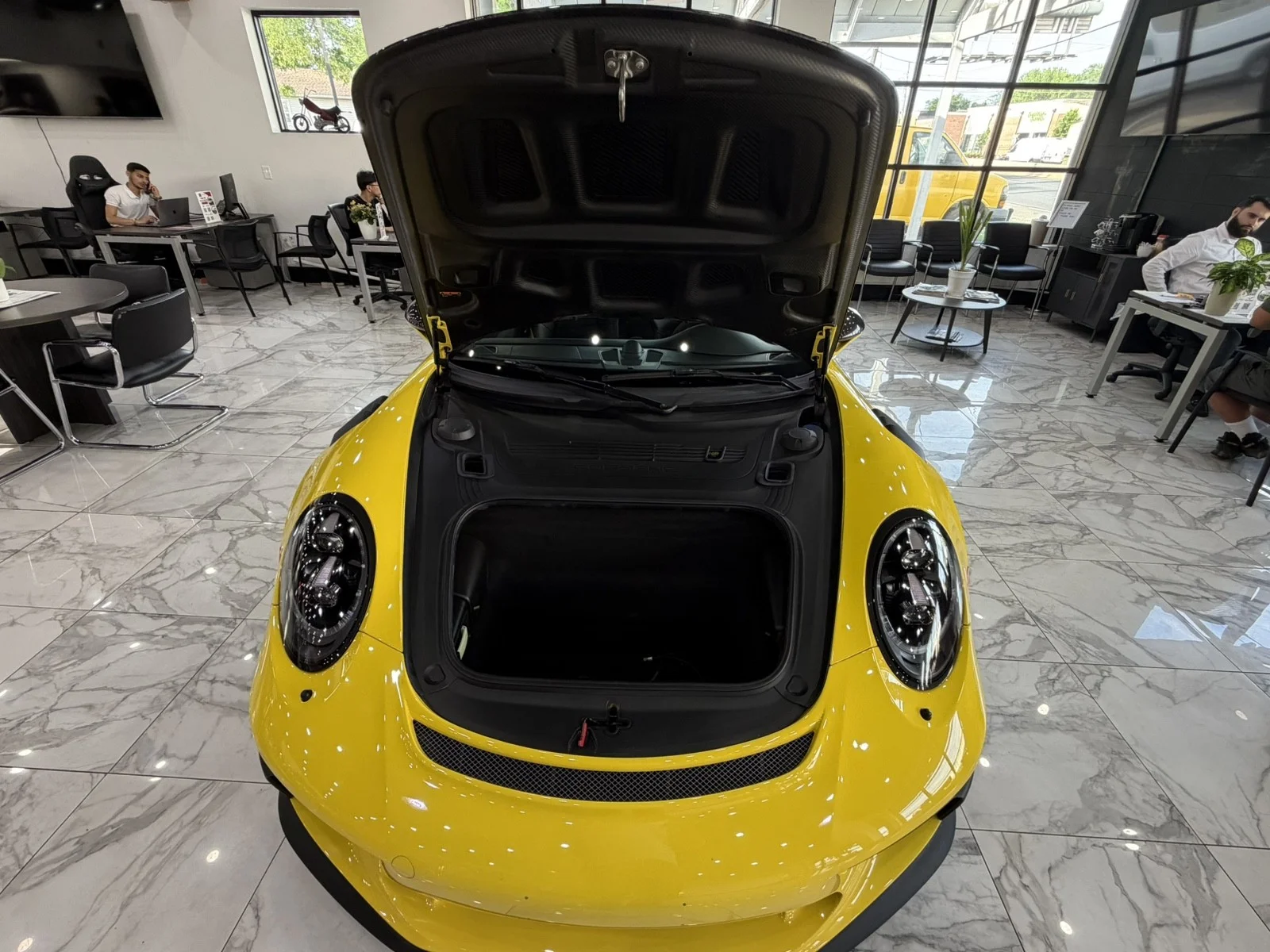 Used 2019 Racing Yellow Porsche GT3 RS Weissach Edition w/ Navi & rearCam image 14