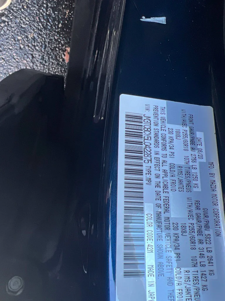 Used 2020 Blue Mazda Touring image 1