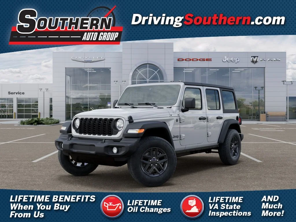 New 2025 Bright White Clearcoat Jeep Sport S image 1