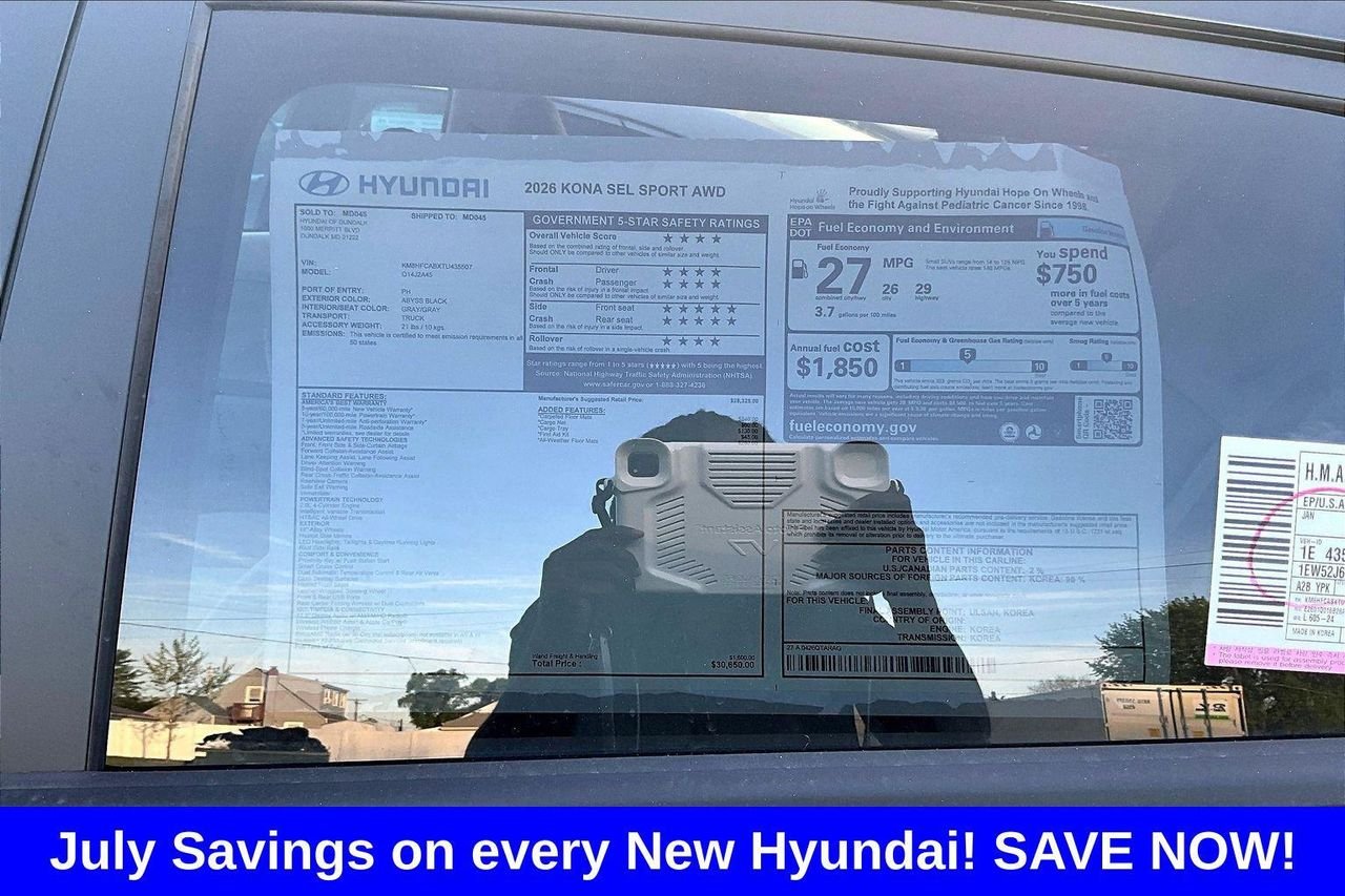 New 2026 Black Hyundai SEL Sport AWD image 36