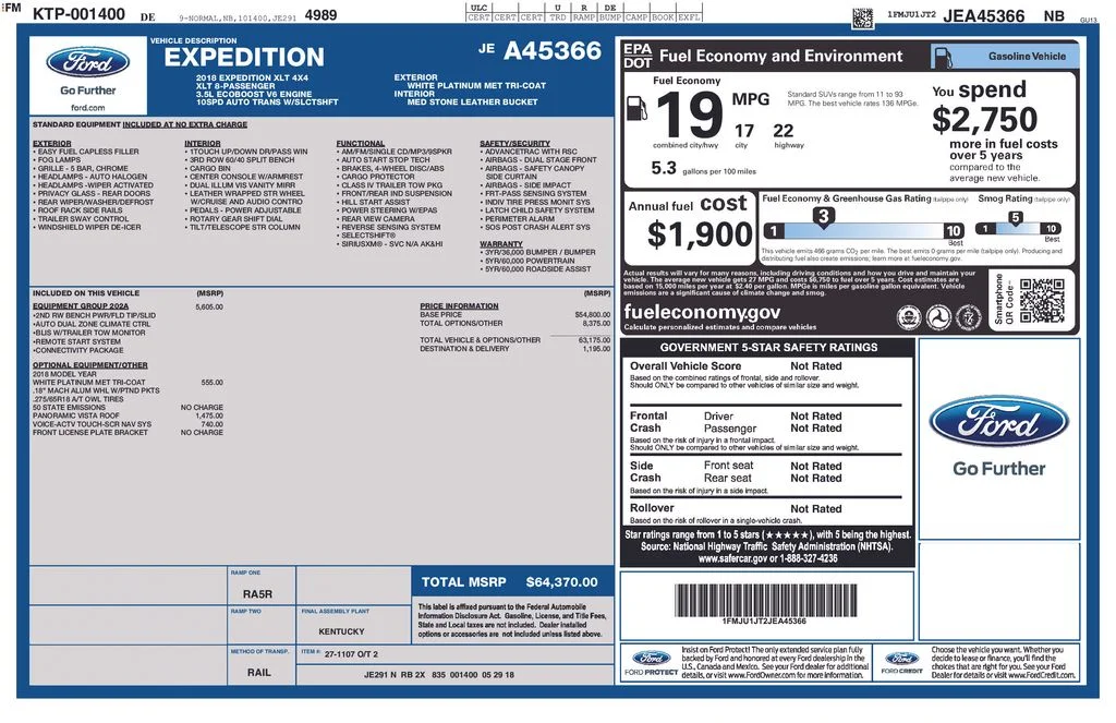 Used 2018 White Ford XLT image 2