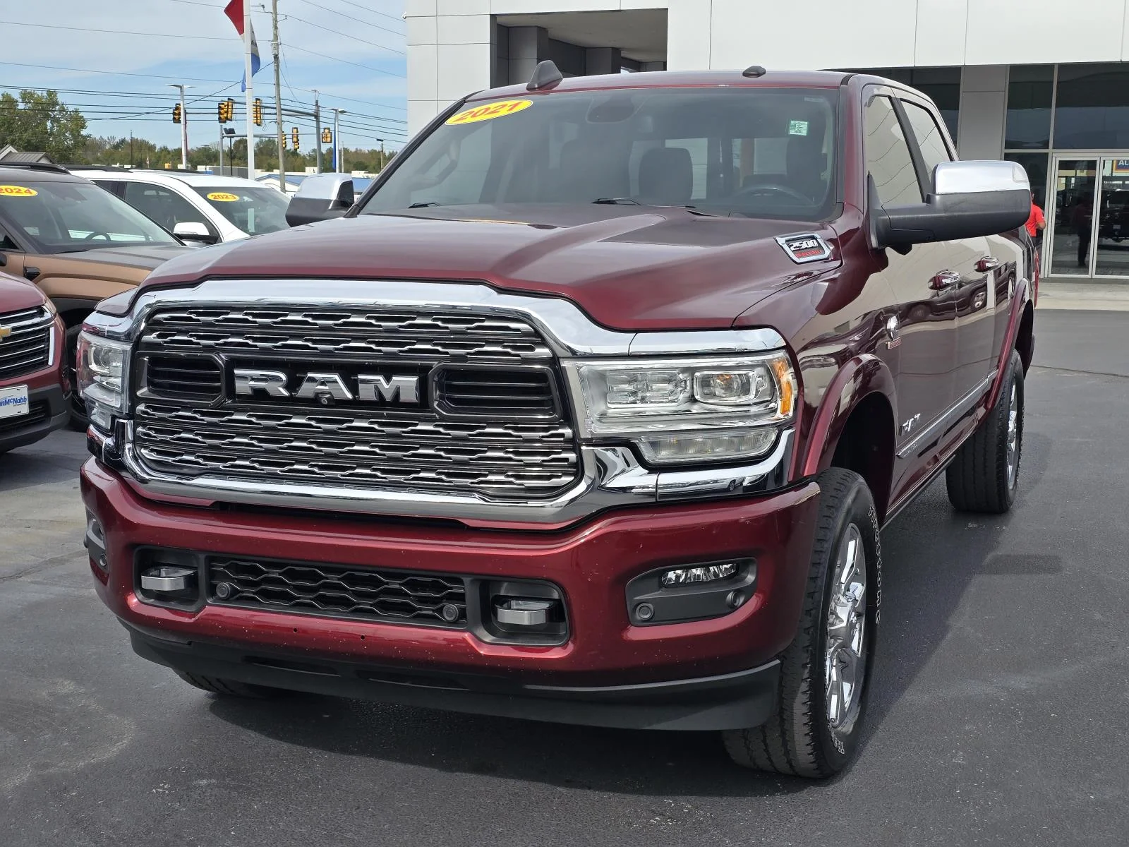 Used 2021 Delmonico Red Pearlcoat Ram Limited image 3