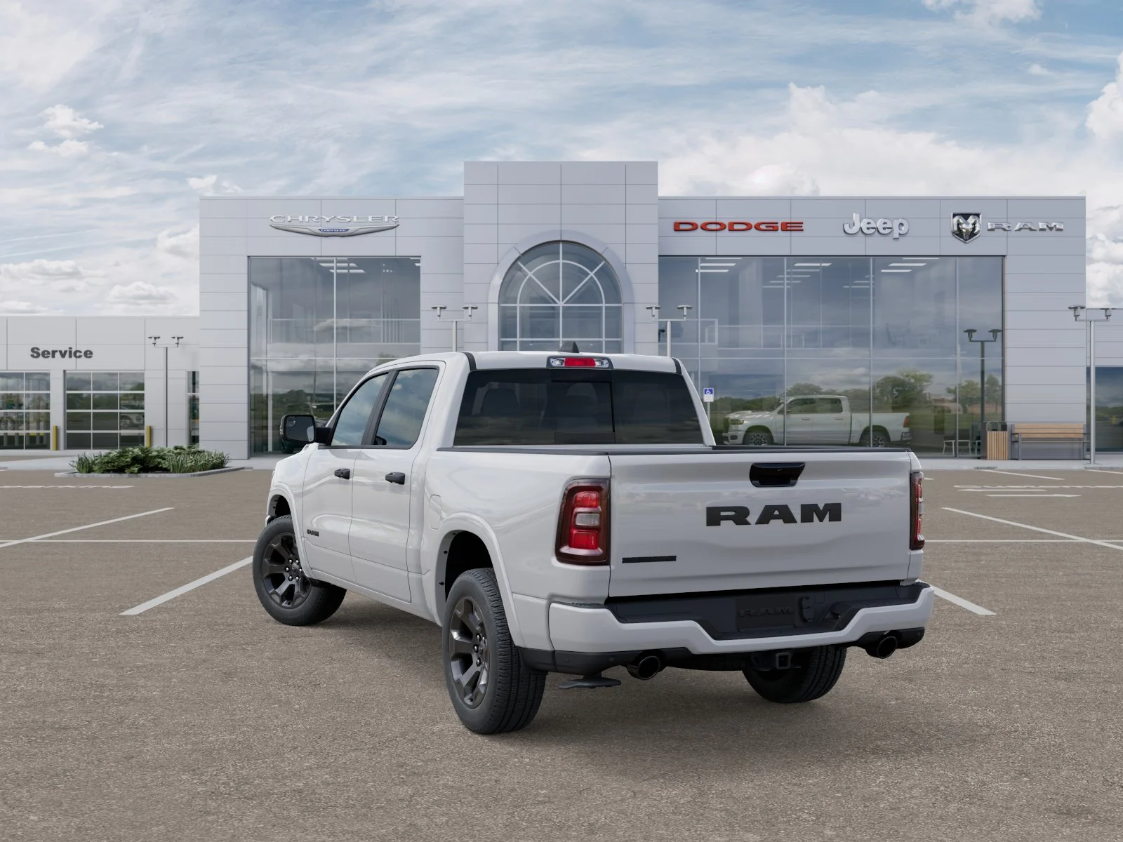 New 2025 Bright White Clear-Coat Exterior Paint RAM Big Horn/Lone Star image 30