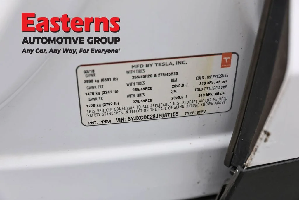 Used 2018 White Tesla 75D image 29