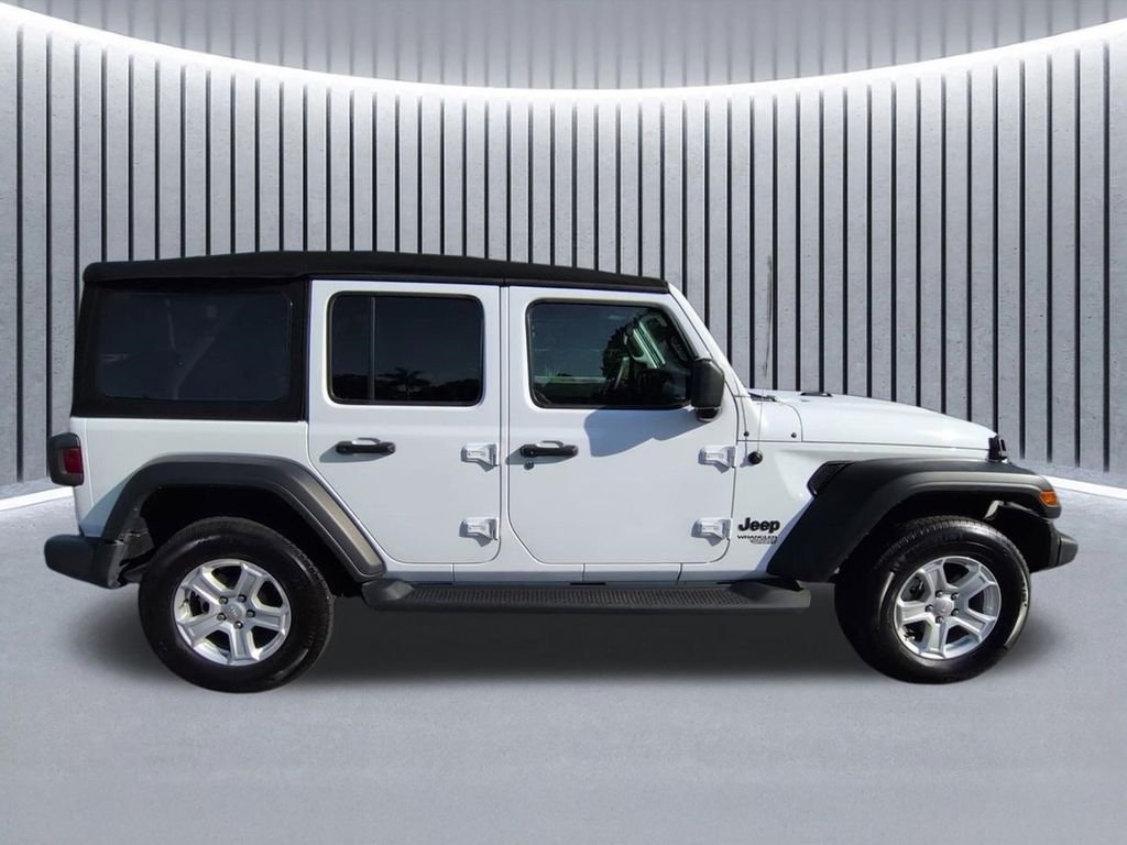 Used 2021 Bright White Clearcoat Jeep Unlimited Sport S image 4