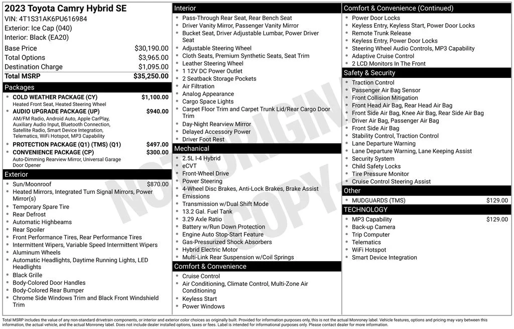 Used 2023 White Toyota SE image 36