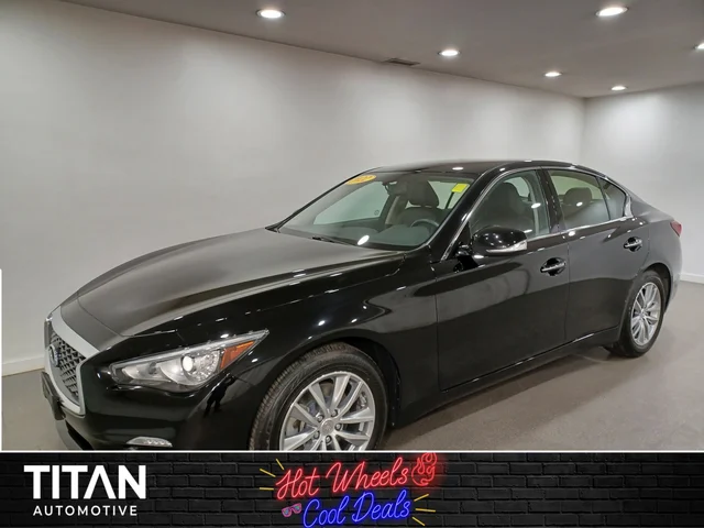 2022 INFINITI Q50 Pure AWD*Black Obsidian | Htd Leather | Htd Wheel | Rain Sense Wipers | Park Assist | Apple CarPlay