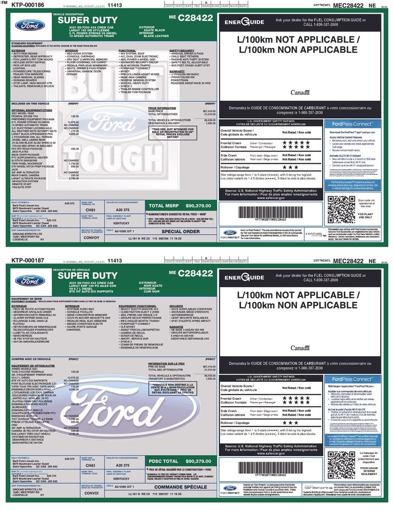 Used 2021 Black Ford Lariat image 9