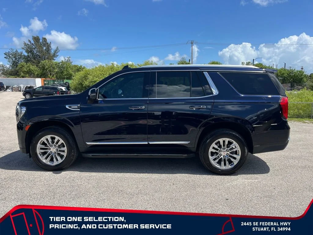 Used 2021 MIDNIGHT BLUE METALLIC GMC SLT image 4