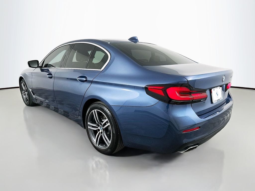 Certified Used 2023 Arctic Race Blue metallic BMW 530i image 7